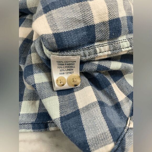 Johnnie-O Long Sleeve Casual Button Down Blue Plaid Cotton Mens size M - Picture 3 of 7